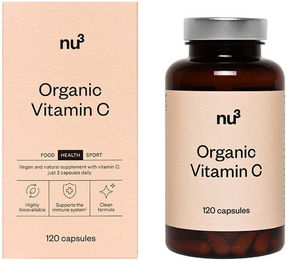nu3 Bio Vitamin C Kapseln mit Acerola und Hagebutte 120 Stück für Schwangere und Stillende – Bild 1 von 2