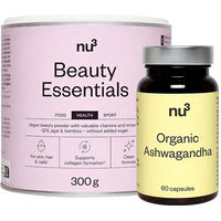 Produktbild von nu3 Body & Chill Set mit Zink, Biotin und Selen als Kapseln und Pulver, vegan und bio