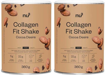 nu3 Collagen Fit Shake Kakao Pulver 360 g – Bild 1 von 1