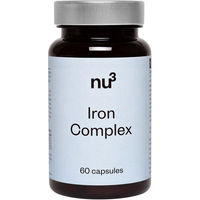 Produktbild von nu3 Eisen Komplex Bisglycinat vegan Kapseln für Frauen Männer und Schwangere & Stillende 60 Stück