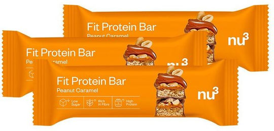 nu3 Fit Protein Bar Peanut Caramel Proteinriegel zuckerfrei ohne Zusatzstoffe – Bild 1 von 2