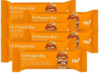 nu3 Fit Protein Bar Peanut Caramel zuckerfrei ohne Zusatzstoffe – Bild 1 von 3