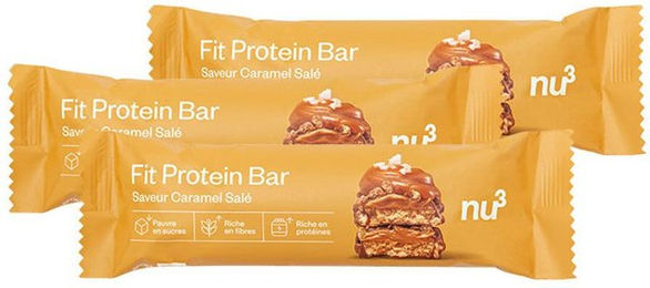 nu3 Fit Protein Bar Salted Caramel Proteinriegel zuckerfrei ohne Zusatzstoffe – Bild 1 von 2
