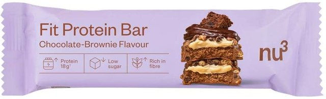 nu3 Fit Protein Riegel Chocolate Brownie zuckerfrei und ohne Zusatzstoffe – Bild 1 von 2