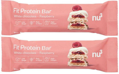 nu3 Fit Protein Riegel White Chocolate Raspberry zuckerfrei ohne Zusatzstoffe – Bild 1 von 1