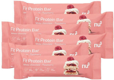 nu3 Fit Protein Riegel White Chocolate Raspberry zuckerfrei ohne Zusatzstoffe – Bild 1 von 1