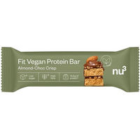 Produktbild von nu3 Fit Vegan Protein Bar Almond-Choc Crisp Proteinriegel Schokolade vegan und glutenfrei