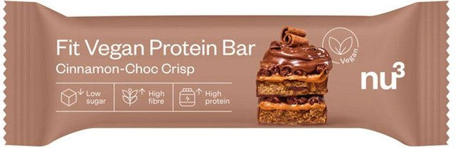 nu3 Fit Vegan Protein Bar Cinnamon-Choc Crisp Proteinriegel vegan glutenfrei ohne Zusatzstoffe – Bild 1 von 1