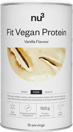 nu3 Fit Vegan Protein Mehrkomponenten Pflanzenprotein Pulver ohne Zusatzstoffe 450 g – Bild 1 von 1
