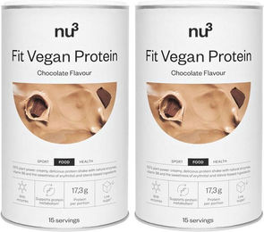 nu3 Fit Vegan Protein Mehrkomponenten Protein Pulver Schokolade 450 g – Bild 1 von 1