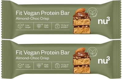 nu3 Fit Vegan Protein Riegel Almond-Choc Crisp Schokolade glutenfrei ohne Zusatzstoffe – Bild 1 von 1