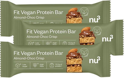 nu3 Fit Vegan Protein Riegel Almond-Choc Crisp Schokolade glutenfrei ohne Zusatzstoffe – Bild 1 von 1