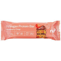Produktbild von nu3 Fit Vegan Protein Riegel Erdbeere Strawberry Crisp glutenfrei ohne Zusatzstoffe