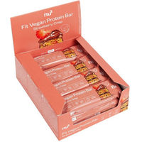 Produktbild von nu3 Fit Vegan Protein Riegel Erdbeere Strawberry Crisp glutenfrei ohne Zusatzstoffe