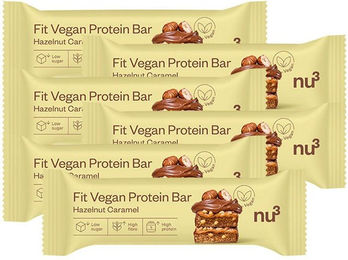 nu3 Fit Vegan Protein Riegel Hazelnut-Caramel glutenfrei ohne Zusatzstoffe – Bild 1 von 1