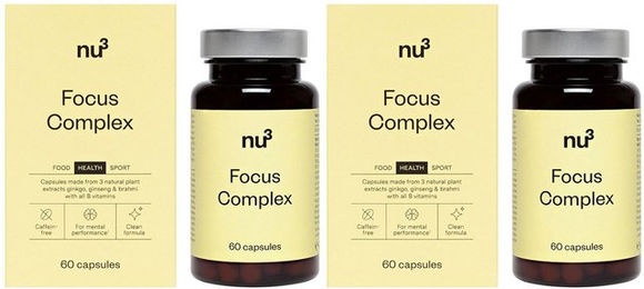 nu3 Focus Complex B-Komplex vegan ohne Zusatzstoffe 120 Kapseln – Bild 1 von 1