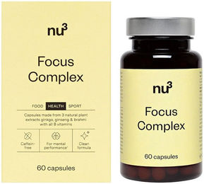 nu3 Focus Complex Kapseln vegan ohne Zusatzstoffe – Bild 1 von 2