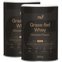 Produktbild von nu3 Grass-Fed Whey Isolat Pulver Schokolade 900 g ohne Zusatzstoffe