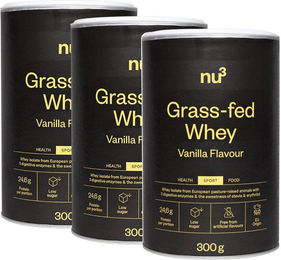 nu3 Grass-Fed Whey Isolat Pulver Vanille ohne Zusatzstoffe – Bild 1 von 2