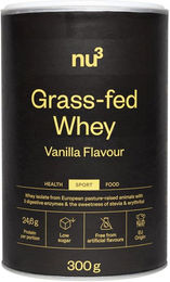 nu3 Grass-Fed Whey Isolat Vanille, Premium Whey Protein Pulver ohne Zusatzstoffe und zuckerfrei, 300 g – Bild 1 von 5