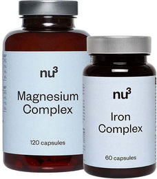 nu3 Magnesium Komplex und Eisen Komplex Kapseln vegan ohne Zusatzstoffe 180 Stück pro Packung – Bild 1 von 1