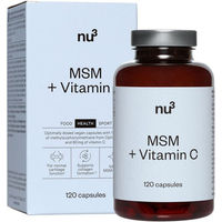 Produktbild von nu3 MSM + Vitamin C Kapseln vegan ohne Zusatzstoffe 120 Kapseln