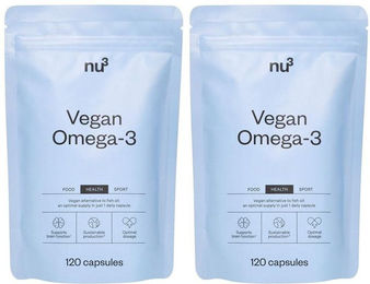 nu3 Omega-3 Kapseln vegan ohne Zusatzstoffe 120 Stück – Bild 1 von 1