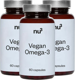nu3 Omega-3 Kapseln vegan ohne Zusatzstoffe und Gelatine 180 Stück – Bild 1 von 2