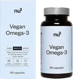 nu3 Omega-3 Kapseln vegan ohne Zusatzstoffe und Gelatine 60 Stück – Bild 1 von 2
