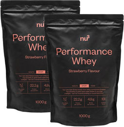 nu3 Performance Whey Erdbeere Pulver zuckerfrei ohne Zusatzstoffe – Bild 1 von 2