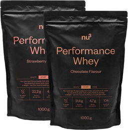 nu3 Performance Whey Mischung Erdbeere und Schokolade Pulver zuckerfrei ohne Zusatzstoffe – Bild 1 von 1