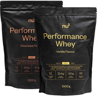 Produktbild von nu3 Performance Whey Mischung Vanille und Schokolade Pulver zuckerfrei ohne Zusatzstoffe