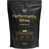 Produktbild von nu3 Performance Whey Protein Pulver Vanille ohne Zusatzstoffe 1000 g