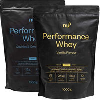 Produktbild von nu3 Performance Whey Proteinpulver Cookies & Cream Mischung zuckerfrei ohne Zusatzstoffe 1000 g