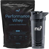 Produktbild von nu3 Performance Whey Proteinpulver Cookies & Cream zuckerfrei ohne Zusatzstoffe