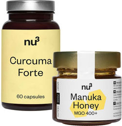 nu3 Premium Curcuma Forte und nu3 Manuka-Honig MGO 400 Set mit Kapseln, vegetarisch, glutenfrei und laktosefrei – Bild 1 von 1