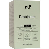Produktbild von nu3 Probiolact Vegan Kapseln ohne Zusatzstoffe und Gelatine 60 Stück
