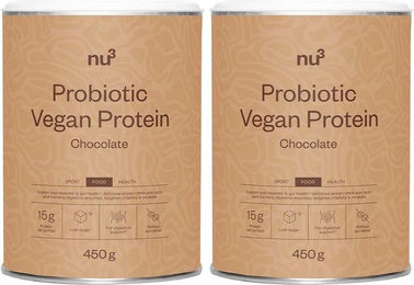 nu3 Probiotic Vegan Protein Mehrkomponenten Protein Pulver Schokolade zuckerfrei – Bild 1 von 1