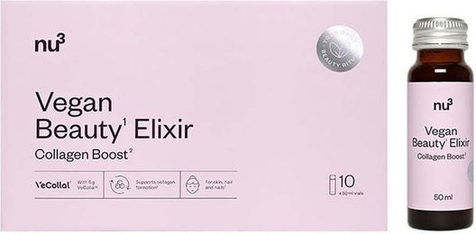 nu3 Vegan Beauty Elixir Collagen Boost Beauty-Kollagen-Kombi Ampullen vegan – Bild 1 von 1