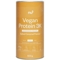 Produktbild von nu3 Vegan Protein 3K Advanced Mehrkomponenten Protein Pulver Salted Caramel 500 g