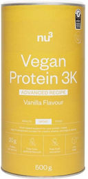 nu3 Vegan Protein 3K Advanced Mehrkomponenten Protein Pulver Vanille 500 g vegan zuckerfrei ohne Zusatzstoffe – Bild 1 von 2