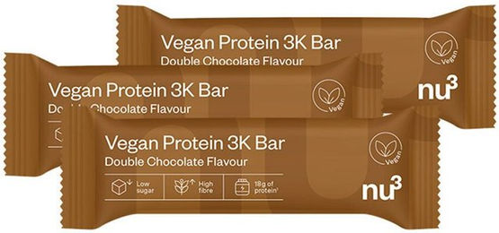 nu3 Vegan Protein 3K Bar Double Chocolate Vegan Proteinriegel Schokolade – Bild 1 von 1