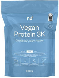 nu3 Vegan Protein 3K Mehrkomponenten Protein Pulver Cookies & Cream zuckerfrei – Bild 1 von 2