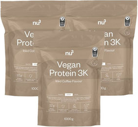 nu3 Vegan Protein 3K Mehrkomponenten Protein Pulver Iced Coffee vegan und zuckerfrei – Bild 1 von 1