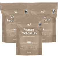 Produktbild von nu3 Vegan Protein 3K Mehrkomponenten Protein Pulver Iced Coffee vegan und zuckerfrei