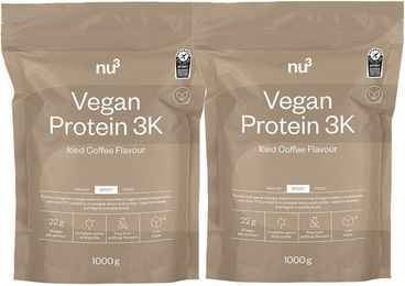 nu3 Vegan Protein 3K Mehrkomponenten Protein Pulver Iced Coffee zuckerfrei – Bild 1 von 1