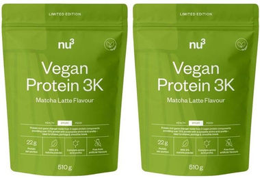 nu3 Vegan Protein 3K Mehrkomponenten Protein Pulver Matcha Latte zuckerarm – Bild 1 von 1
