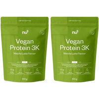 Produktbild von nu3 Vegan Protein 3K Mehrkomponenten Protein Pulver Matcha Latte zuckerarm
