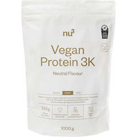 Produktbild von nu3 Vegan Protein 3K Mehrkomponenten Protein Pulver Neutral ohne Zusatzstoffe