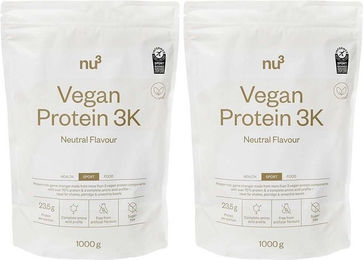 nu3 Vegan Protein 3K Mehrkomponenten Protein Pulver Neutral ohne Zusatzstoffe – Bild 1 von 1